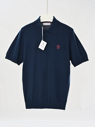 Мужское синее поло Brunello Cucinelli premium   