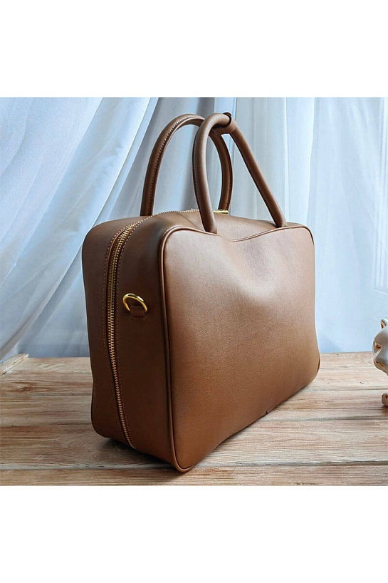 Сумка MIU MIU Logo-Embossed 35x24 см - Brown