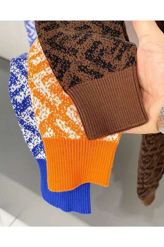 Мужской джемпер Fendi Jacquard FF - Orange