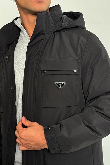 Мужская куртка Prada logo-plaque - Black   