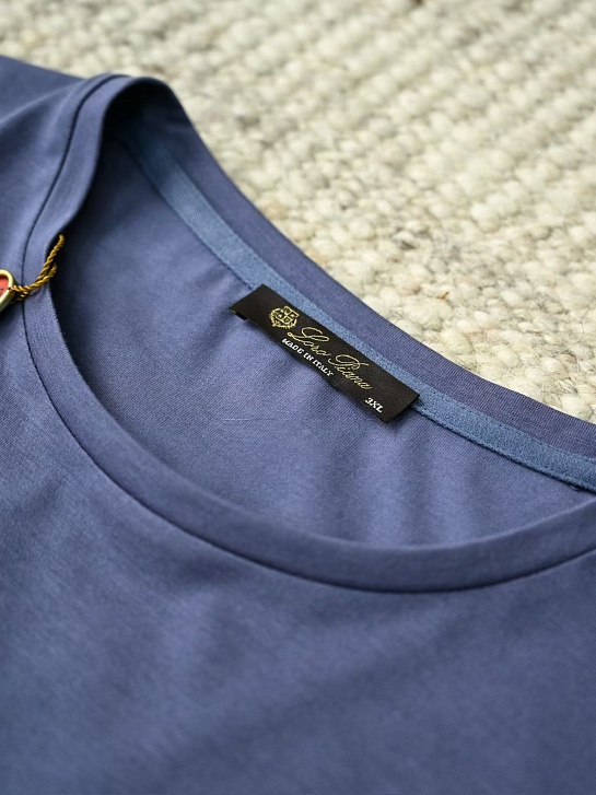 Мужская синяя футболка Loro Piana premium