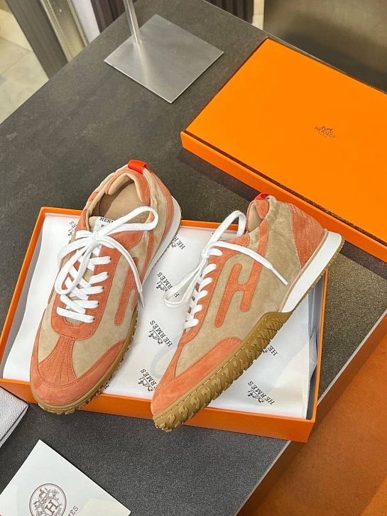 Женские комбинированные кроссовки Hermes Premium