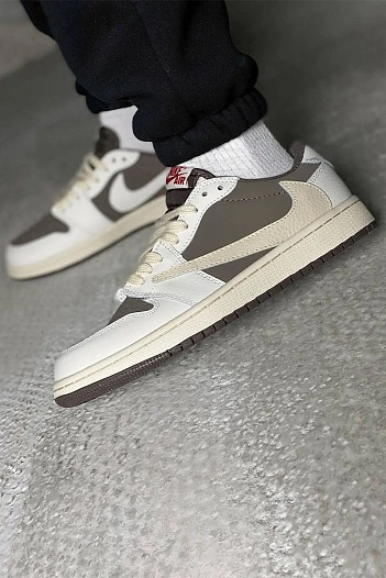 Кроссовки Travis Scott x Nike Air Jordan 1 Low "Reverse Mocha"   