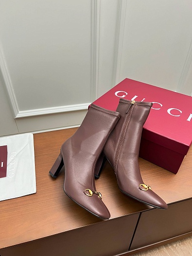 Женские кожаные сапоги Gucci Signora premium   