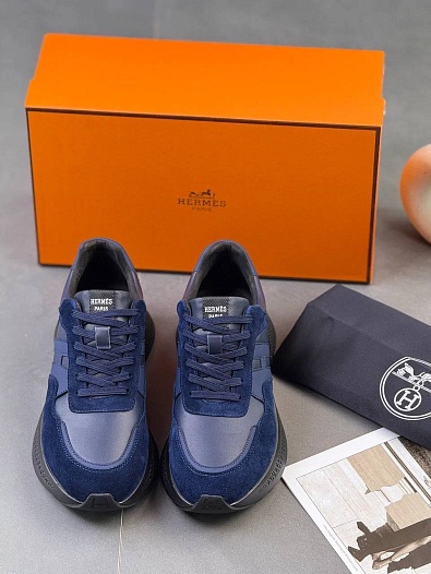 Мужские комбинированные кроссовки Hermes   