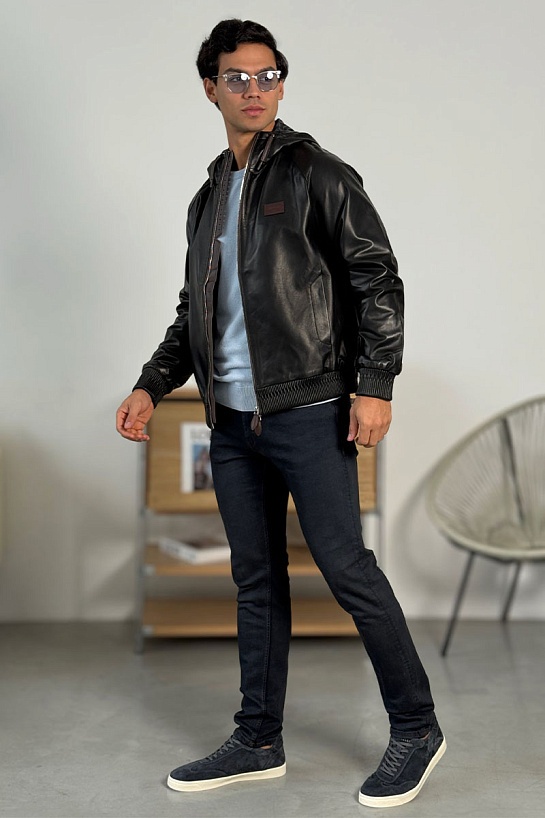 Мужская кожаная куртка Berluti Premium