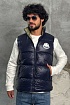 Утеплённый жилет Moncler синего цвета
