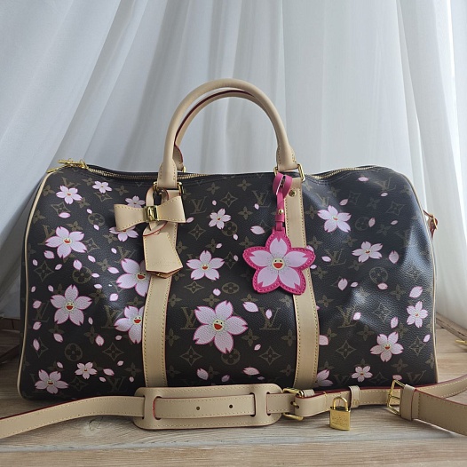 Дорожная сумка Louis Vuitton x Takashi Murakami Keepall Bandoulière 45x22 см   