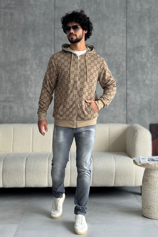 Двусторонняя кофта Gucci GG monogram - Beige