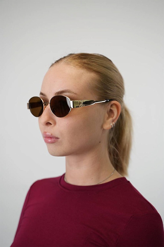 Солнцезащитные очки Celine Triomphe - Brown / Blue / Gold