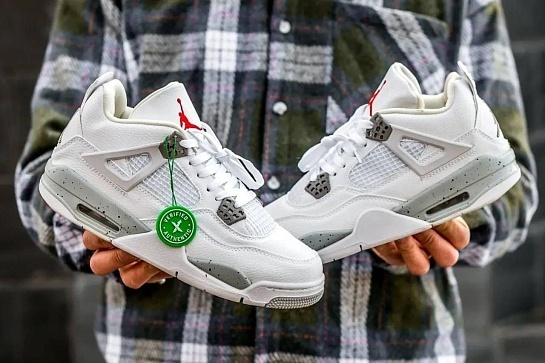Кроссовки Nike Air Jordan 4 Retro - White Oreo