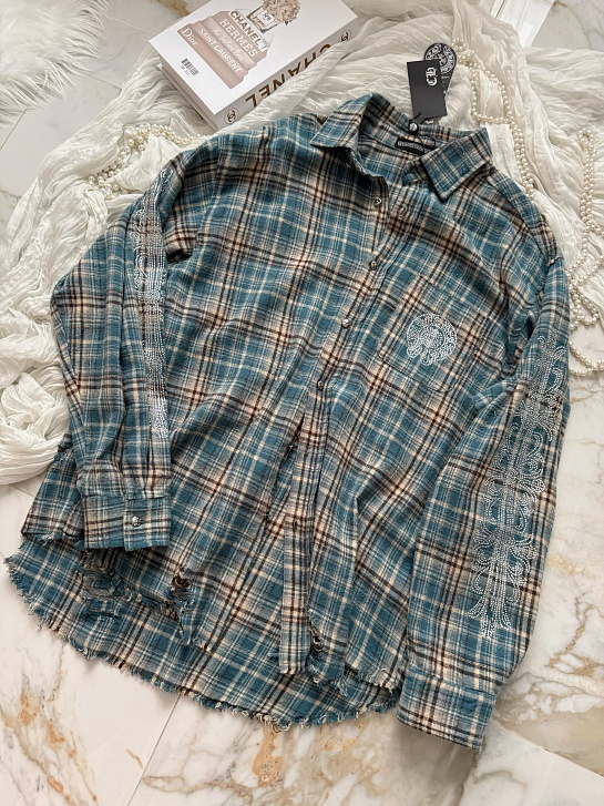 Женская рубашка в клетку Chrome Hearts