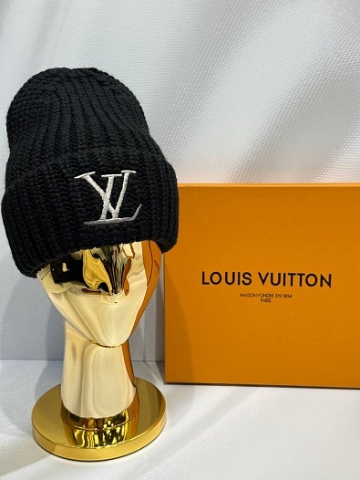 Шапка Louis Vuitton logo-embroidered - Black   
