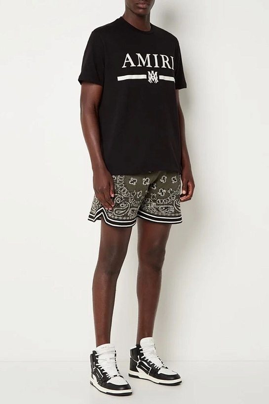 Чёрная мужская футболка Amiri MA bar