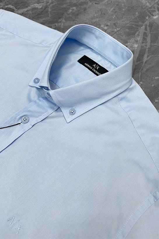 Мужская голубая рубашка Armani Exchange