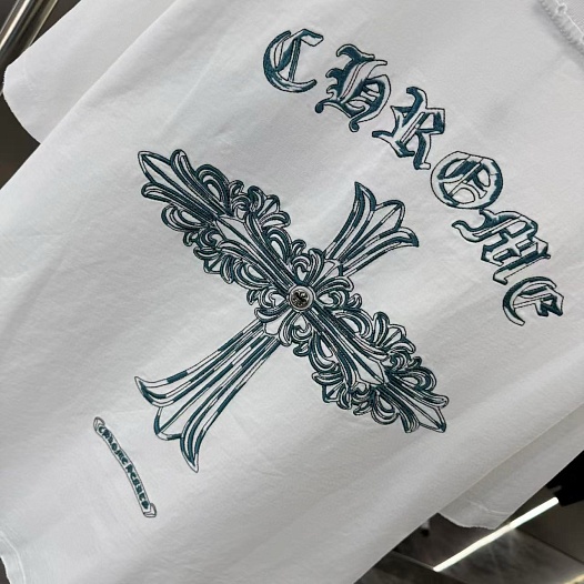 Белая оверсайз футболка Chrome Hearts Premium   