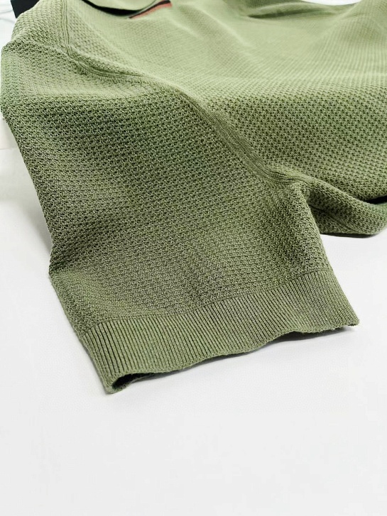 Мужское поло Zegna buttonless - Green