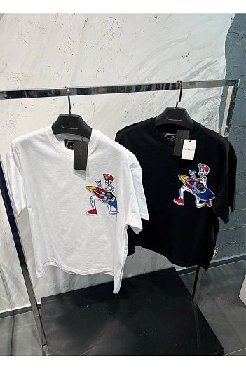 Мужская белая футболка Philipp Plein Hawaii   