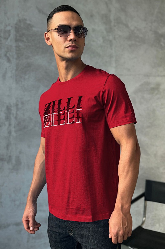 Мужская футболка Zilli красного цвета