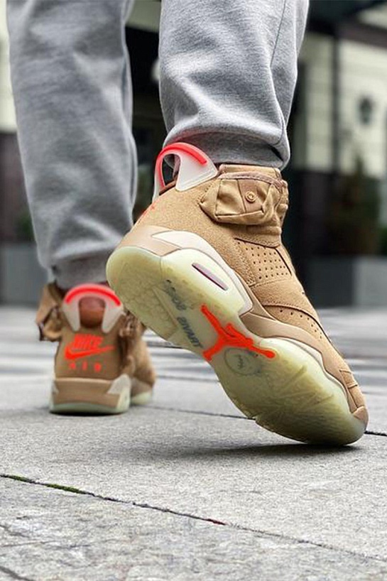 Кроссовки Travis Scott x Nike Air Jordan 6 Retro "British Khaki"