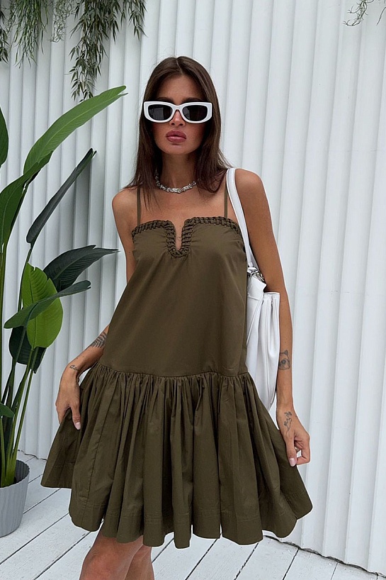 Женское платье Zimmermann зелёного цвета