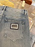 Мужские синие джинсы Dolce & Gabbana slim fit Premium