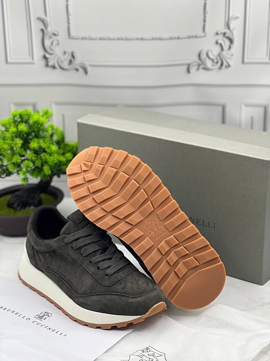 Мужские замшевые кроссовки Brunello Cucinelli