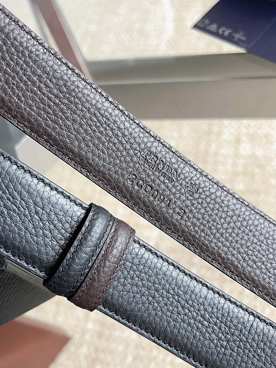Двусторонний кожаный ремень Prada premium