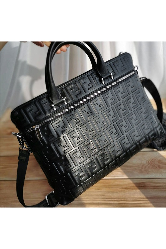 Кожаная сумка Fendi FF Monogram 39x29 см