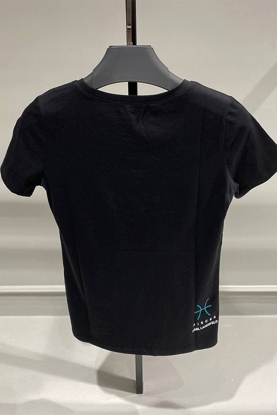 Женская чёрная футболка Karl Lagerfeld "Pisces"