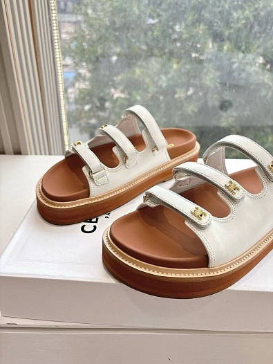 Женские шлёпанцы Celine Premium - White   