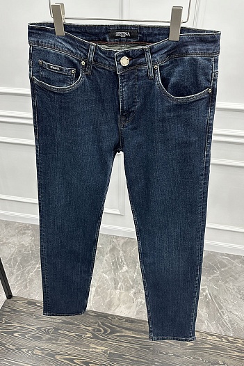 Джинсы тёмно-синего цвета Ermenegildo Zegna Regular Fit   
