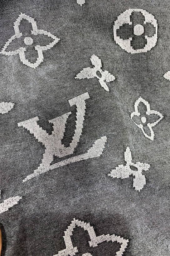 Чёрная оверсайз футболка Louis Vuitton Monogram