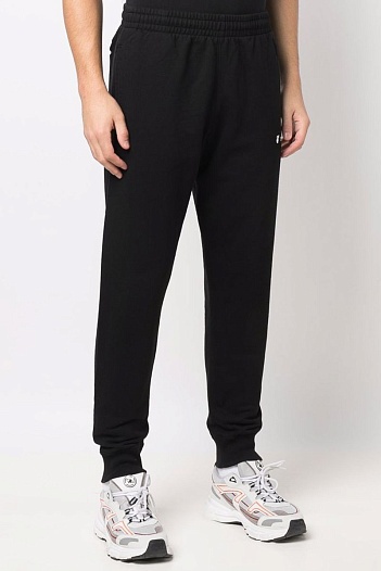 Утеплённые чёрные штаны Off-White logo-print   