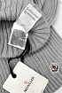 Комплект из шапки и шарфа серого цвета Moncler logo-patch