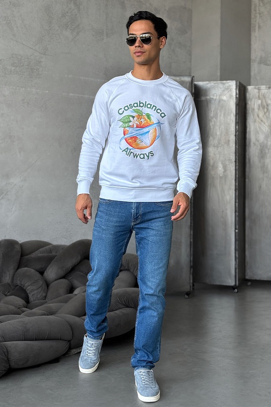 Белый свитшот Casablanca Orbite Autour De l'Orange