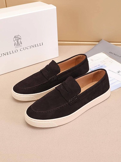 Мужские замшевые лоферы Brunello Cucinelli   