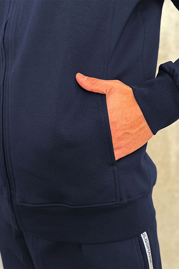 Тёмно-синяя кофта на молнии Paul & Shark   