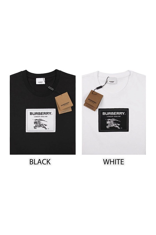 Чёрная футболка Burberry Roundwood Label