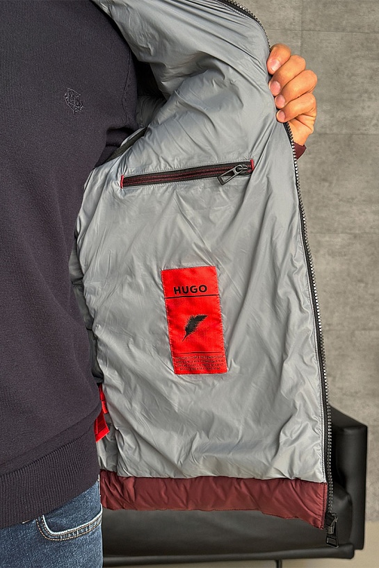 Мужская бордовая куртка Hugo Boss
