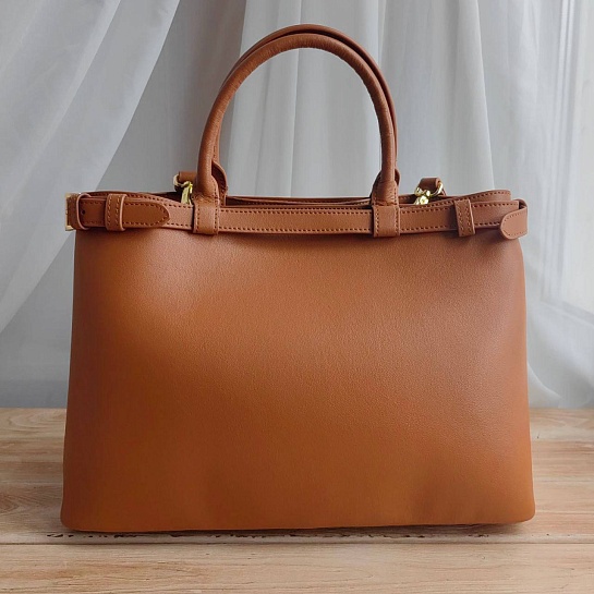 Женская кожаная сумка Prada Buckle 35x25 см (2 расцветки)