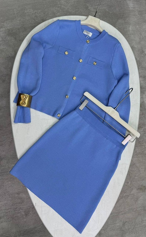Женский костюм двойка Celine premium - Blue