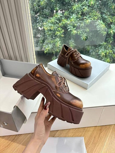 Женские кожаные ботинки на платформе SMFK premium   