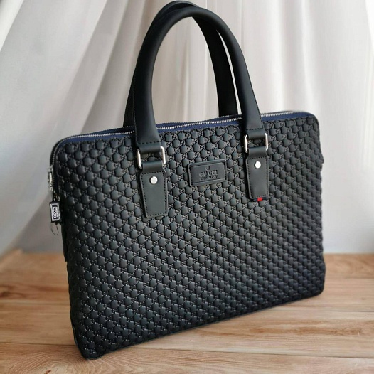 Кожаная сумка Gucci GG Supreme briefcase 38х28 см   