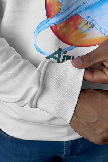 Белый свитшот Casablanca Orbite Autour De l'Orange   