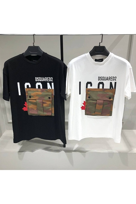 Мужская футболка Dsquared2 Camo Pocket - Black