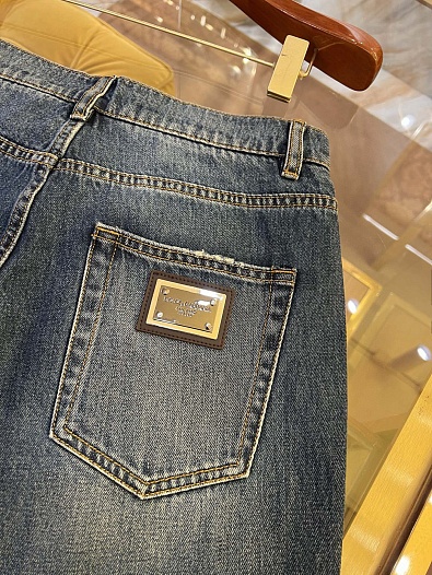 Мужские синие джинсы Dolce & Gabbana classic fit Premium   