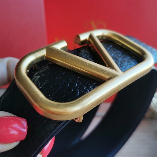 Кожаный ремень Valentino (ширина 4 см)