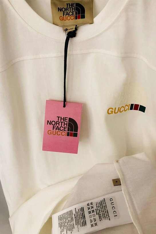 Оверсайз футболка Gucci x The North Face Collaboration landscape print - White