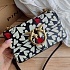 Женская кожаная сумка Love 21x12 см